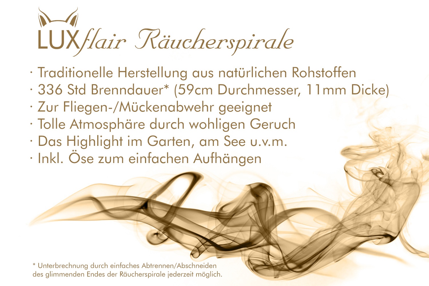 14 Tage Räucherspirale mit Grüner Tee Duft (LX1591)