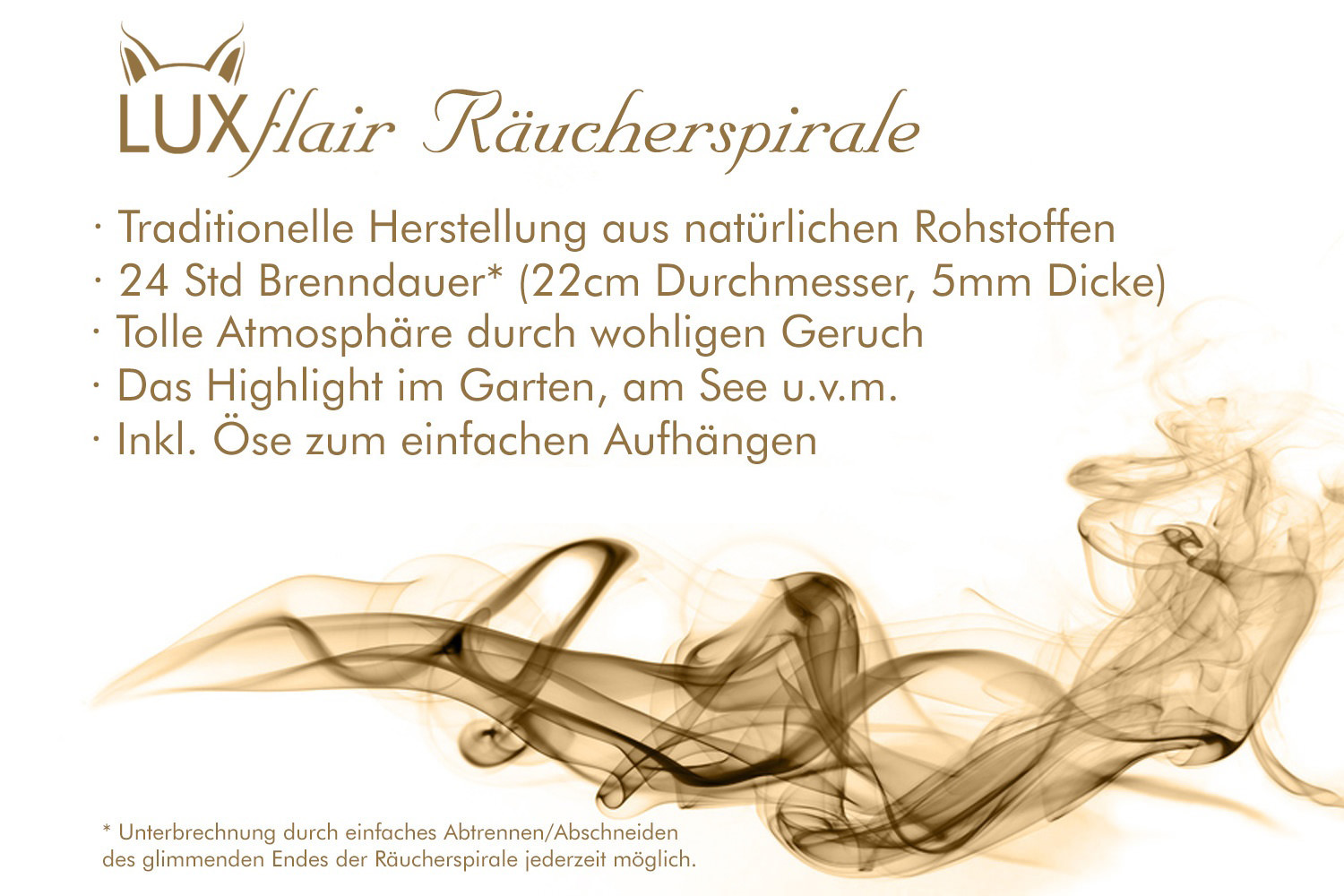 1 Tag Räucherspirale mit Citronella-Duft (LX1572)