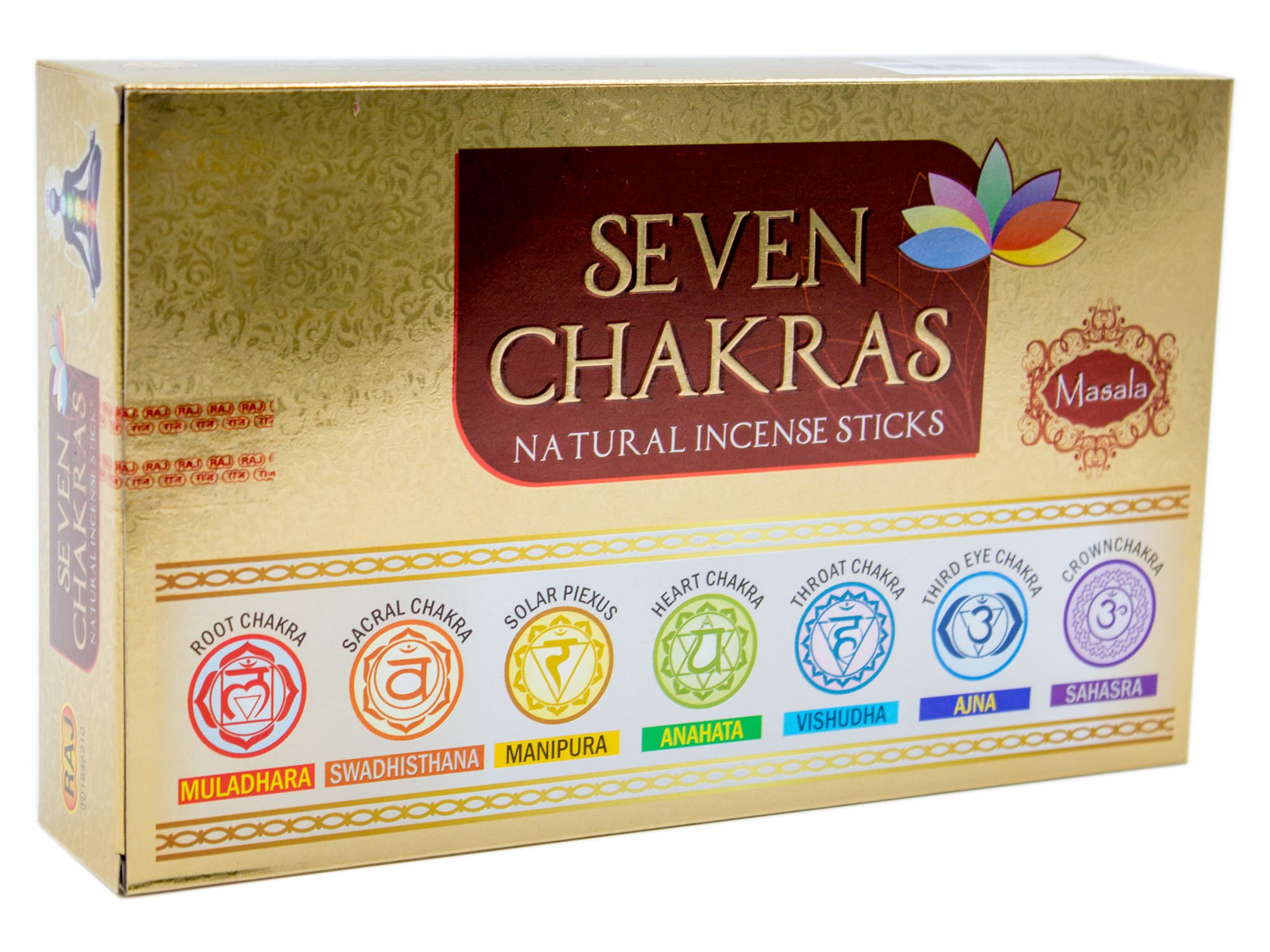 Masala Chakra Räucherstäbchen Set - 7 Chakren (LX2139)