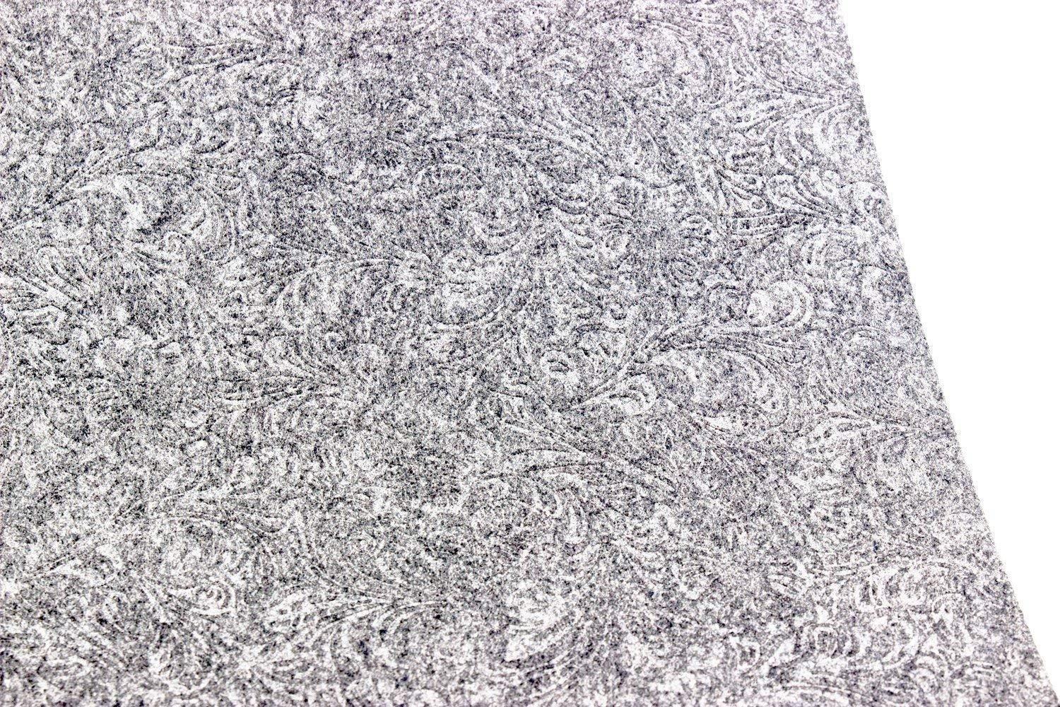 Filz Tischläufer graumeliert (geprägt) (LX2120)